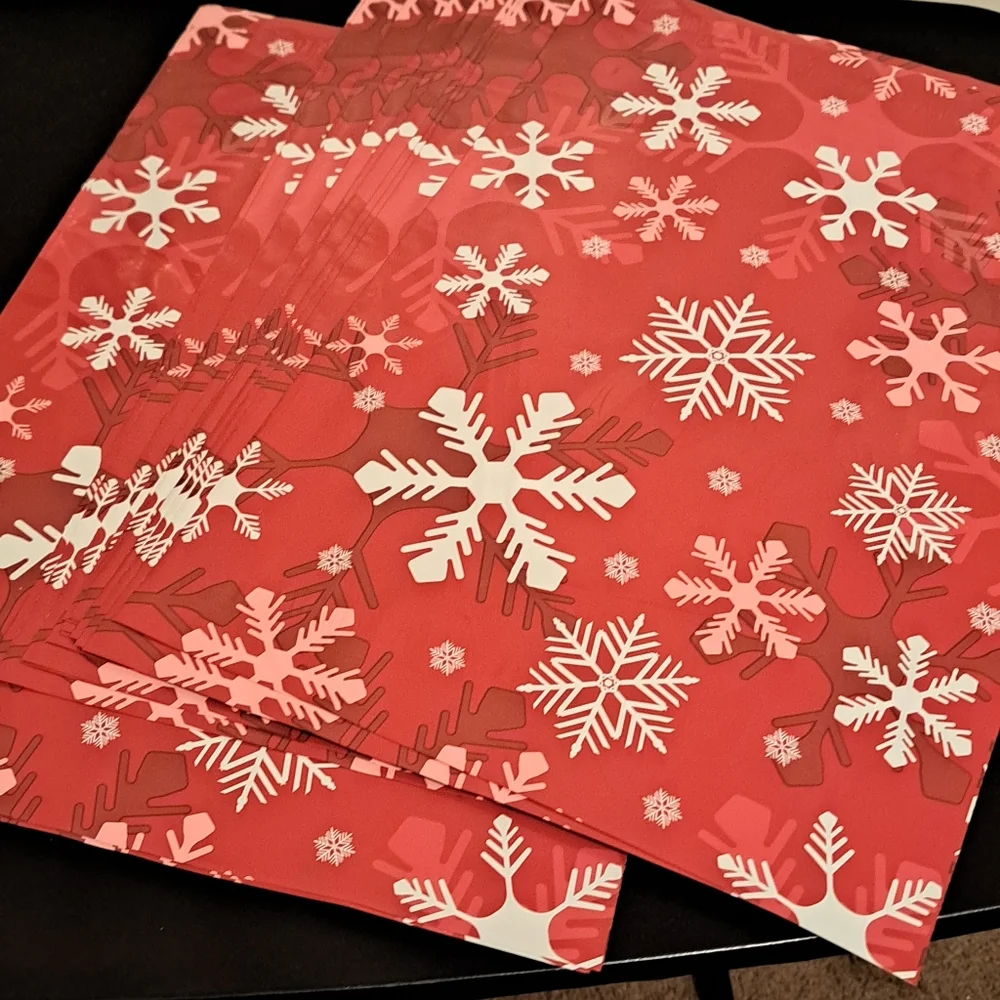 15 ct 10x13 Snowflake polymailers